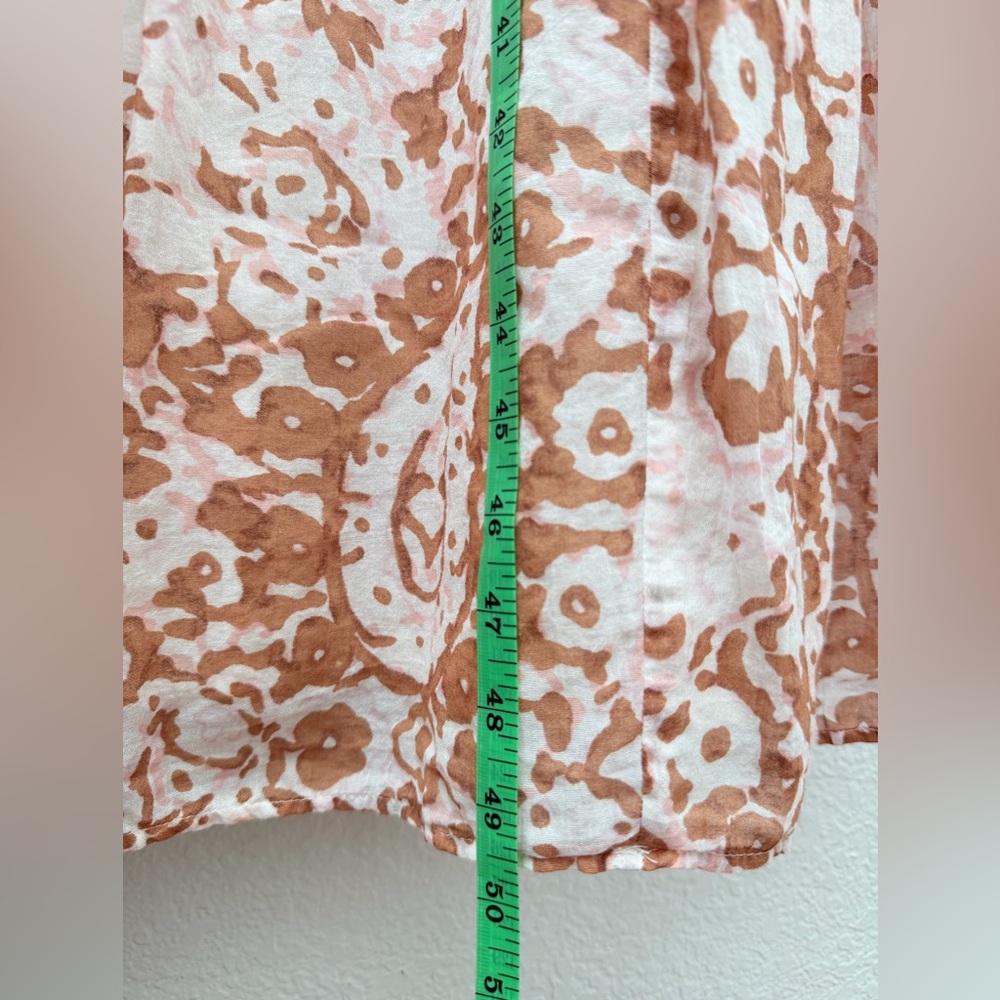 Joie Limited Edition Floral Tiered Maxi Dress - Tan and Cream, Size Medium - Picture 10 of 11